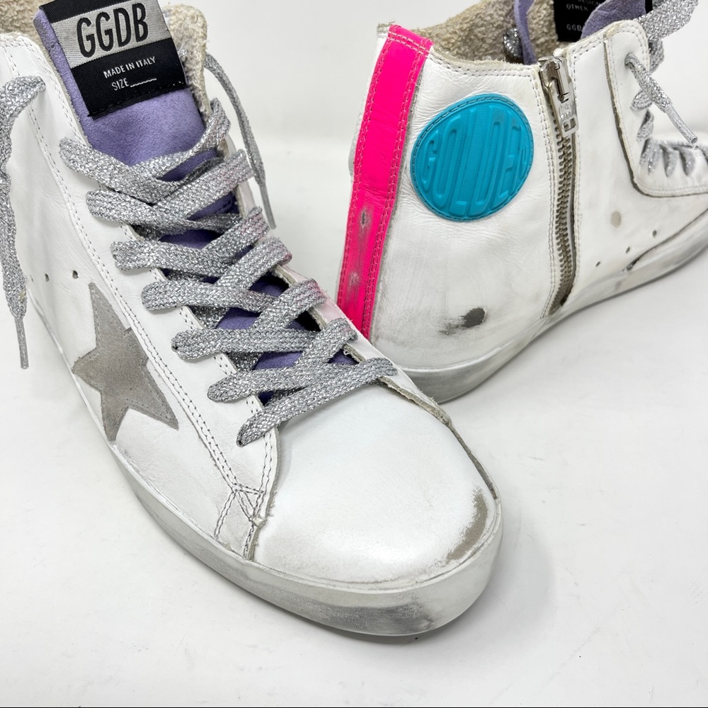 Golden Goose Women Sneakers Francy White Leather EU 39 US 9